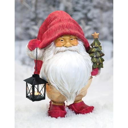 DESIGN TOSCANO Lighting Santa's Path Whitey the Holiday Gnome Statue JQ10101